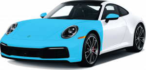 Porsche showing full front of paint protection film