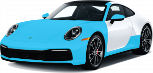 Porsche showing track pack of paint protection film